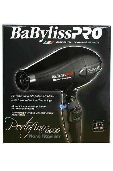 BaByliss Pro Nano Titanium Portofino Hair Dryer 1875W - Beautiful Black Hair