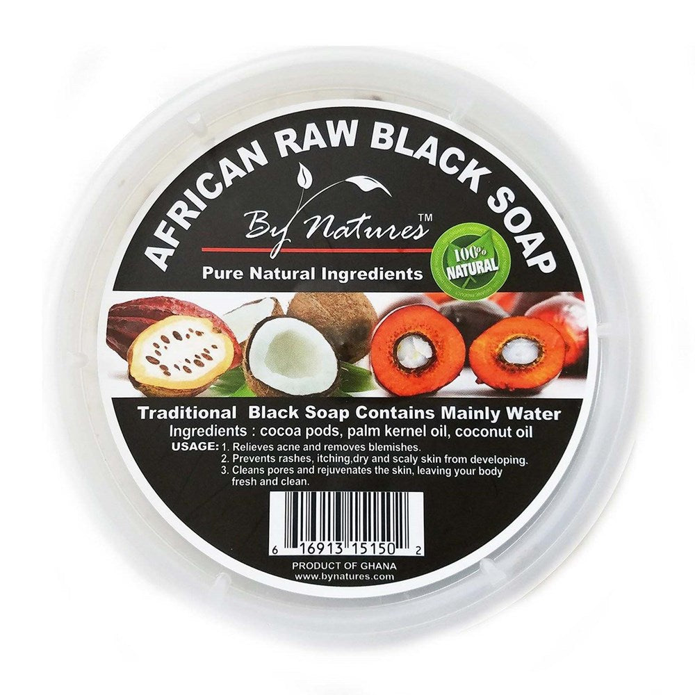 By Natures 100% Natural African Black Soap 8oz