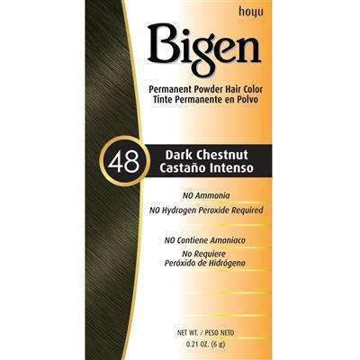 Bigen Permanent Powder Hair Color - 48 Dark Chestnut - Beautiful Black Hair