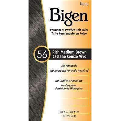 Bigen Permanent Powder Hair Color - 56 Rich Medium Brown - Beautiful Black Hair
