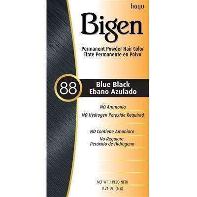 Bigen Permanent Powder Hair Color - 88 Blue Black - Beautiful Black Hair