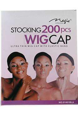 Magic Collection 200 Stocking Wig Caps Black #1401 - Beautiful Black Hair