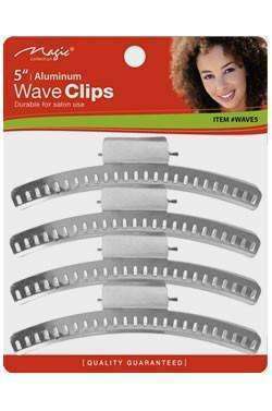 Magic Collection 5" Aluminum Wave Clips - Beautiful Black Hair