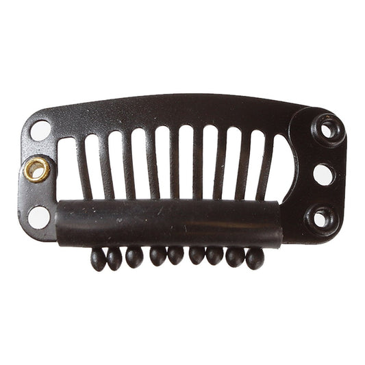 Magic Collection 12pcs Snap Comb Wig Clips - Medium Black #052BLAM