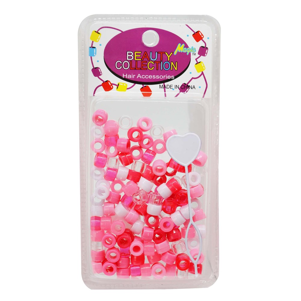 Beauty Collection Small Round Hair Beads - Pink Assorted #200PINAST