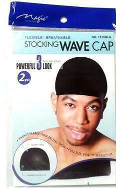 Magic Collection Stocking Wave Cap #1515BLA - Beautiful Black Hair