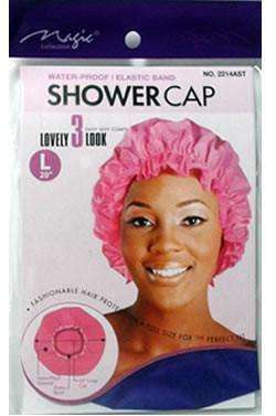 Magic Collection Large Shower Cap #2214AST - Beautiful Black Hair