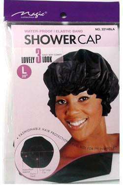 Magic Collection Large Shower Cap #2214BLA - Beautiful Black Hair