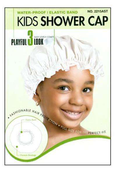 Magic Collection Kids Shower Cap -Assorted #2215 Assorted - Beautiful Black Hair