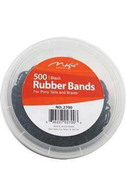 Magic Collection Rubber Bands Black 500pcs - Beautiful Black Hair