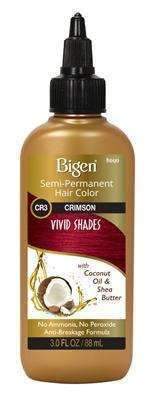 Bigen Vivid Shades Semi Permanent Hair Color - CR3 Crimson Vivid Shades - Beautiful Black Hair