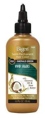 Bigen Vivid Shades Semi Permanent Hair Color - EG3 Emerald Green - Beautiful Black Hair