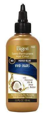 Bigen Vivid Shades Semi Permanent Hair Color - IB3 Indigo Blue - Beautiful Black Hair
