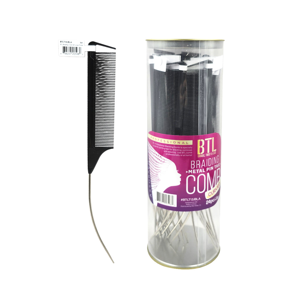 BTL Braiding Metal Fine Tooth Pin Tail Combs