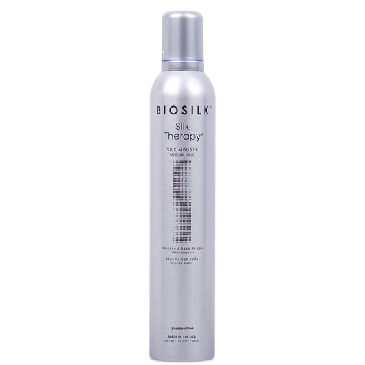 BioSilk Silk Therapy Silk Mousse - Medium Hold - Beautiful Black Hair