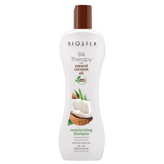 BioSilk Silk Therapy with Natural Coconut Oil Moisturizing Shampoo - Beautiful Black Hair