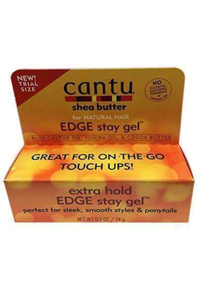 Cantu Shea Butter For Natural Hair Extra Hold Edge Stay Gel 0.5oz - Beautiful Black Hair