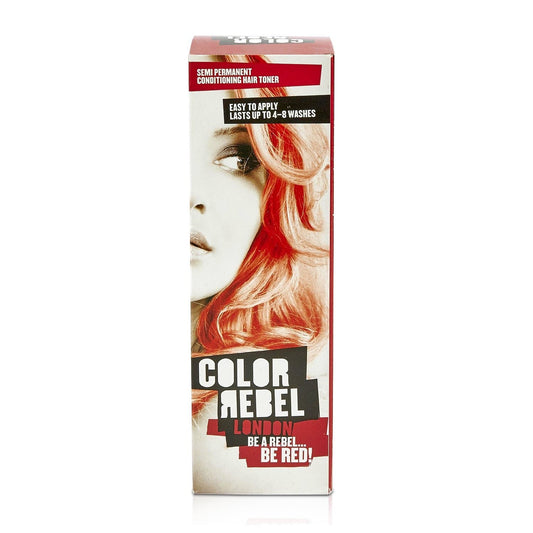 Color Rebel London Semi-Permanent Conditioning Hair Toner - Be Red - Beautiful Black Hair