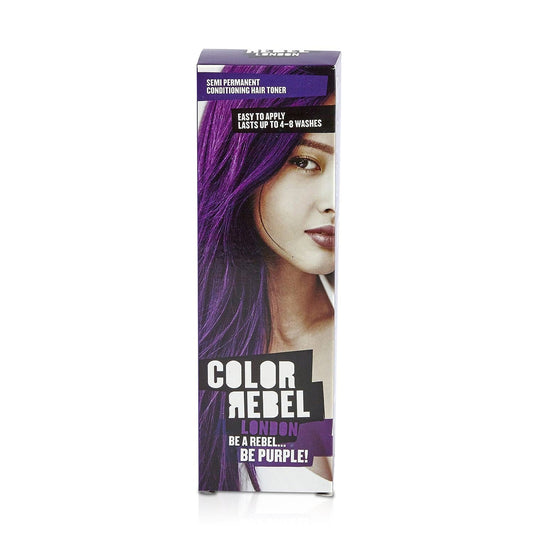 Color Rebel London Semi-Permanent Conditioning Hair Toner - Be Purple - Beautiful Black Hair