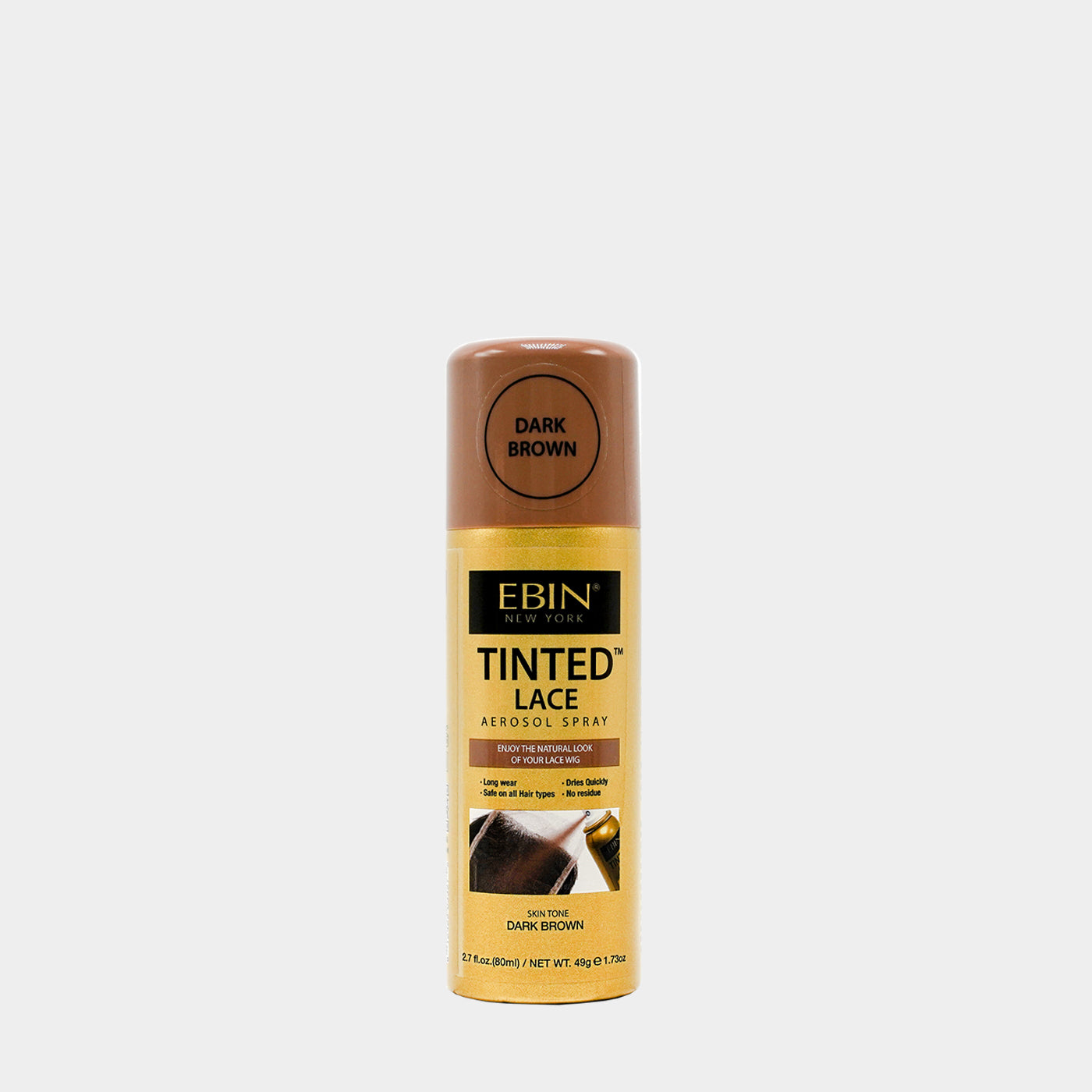 EBIN Tinted Lace Aerosol Spray - Dark Brown