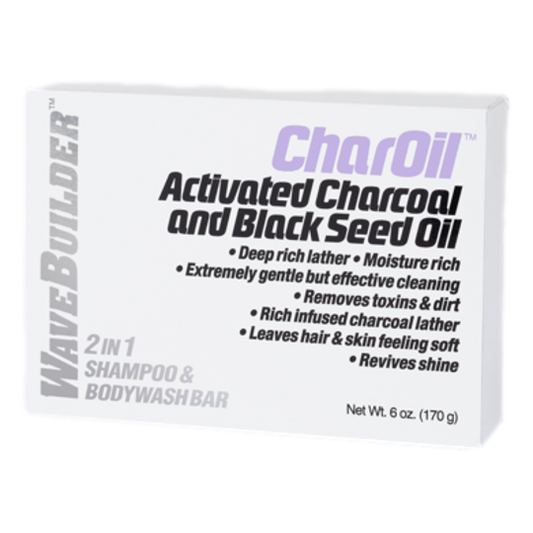 WaveBuilder CharOil  2 In 1 Shampoo & Body Wash Bar - Beautiful Black Hair