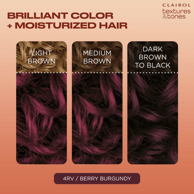 Clairol Textures & Tones Hair Color - 4RV Berry Burgundy