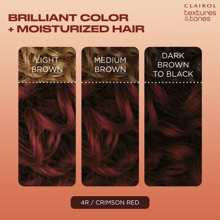 Clairol Textures & Tones Hair Color - 4R Crimson Red