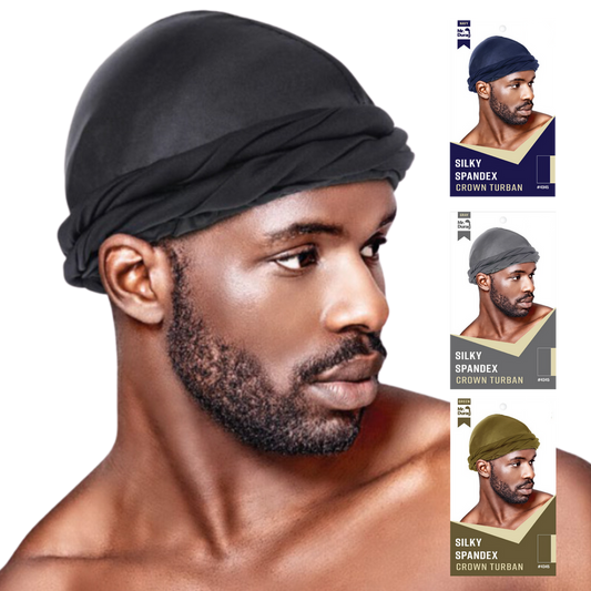 Mr. Durag Silky Spandex Crown Turban - Assorted #4349