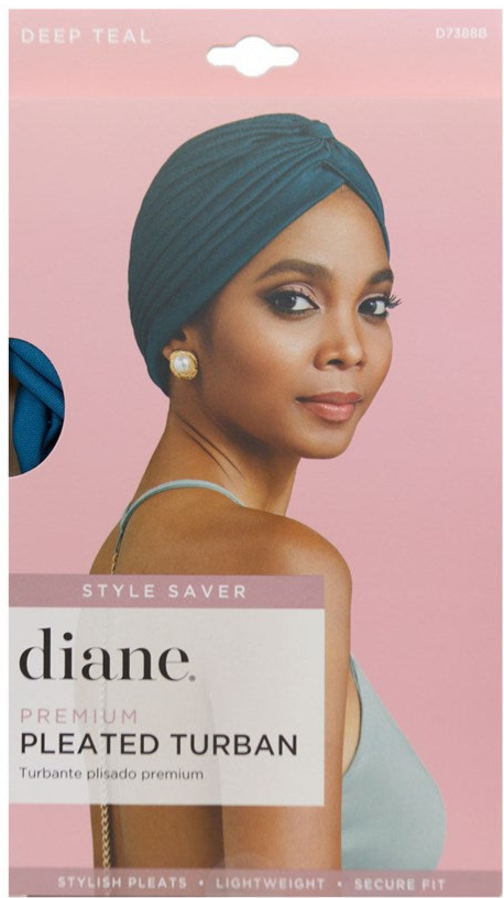 Diane Premium Pleated Turban - Deep Teal