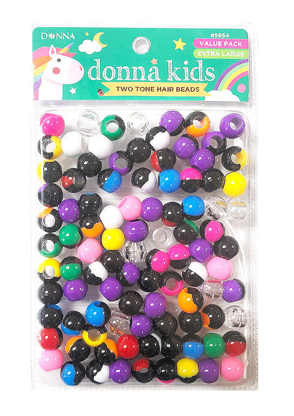 Donna Kids Two Tone Hair Beads - #5954 Multi Assorted