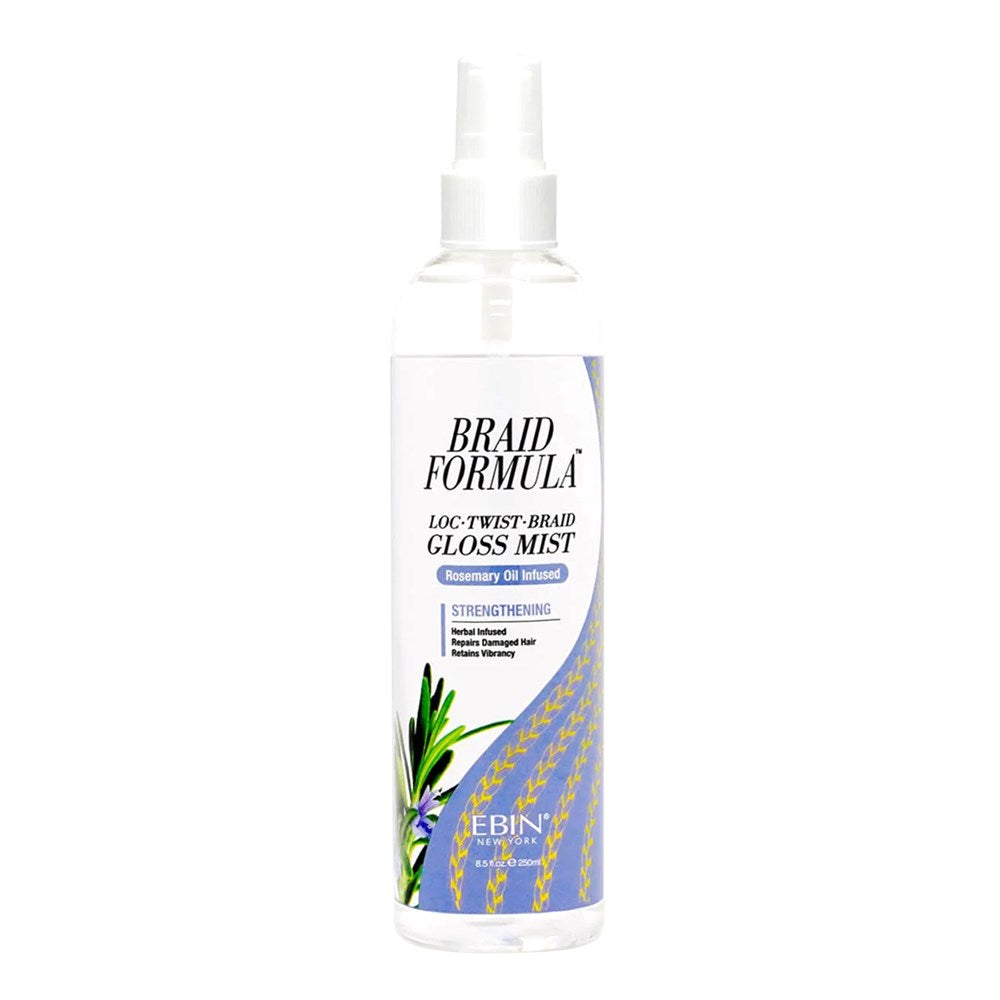 EBIN Braid Formula Loc, Twist, Braid Rosemary Oil Infused Gloss Mist - Strengthening