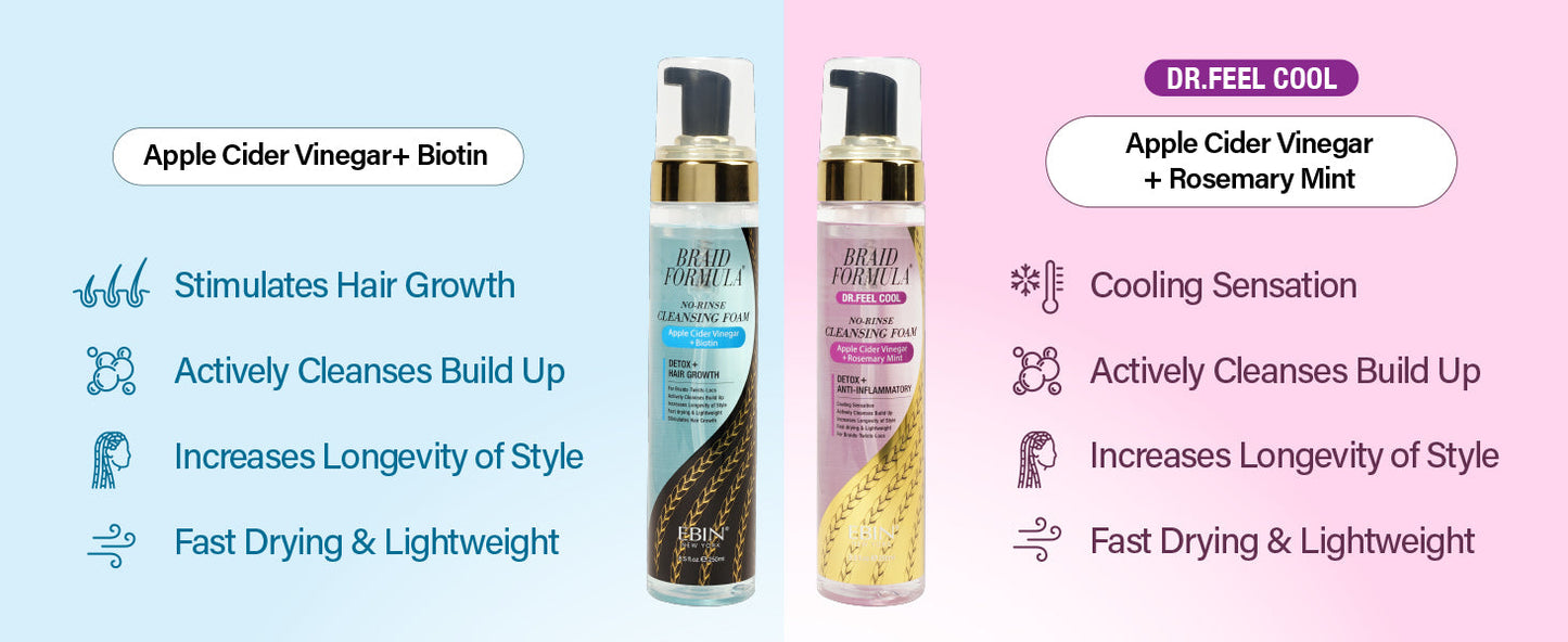 EBIN Braid Formula No-Rinse Cleansing Foam - Biotin