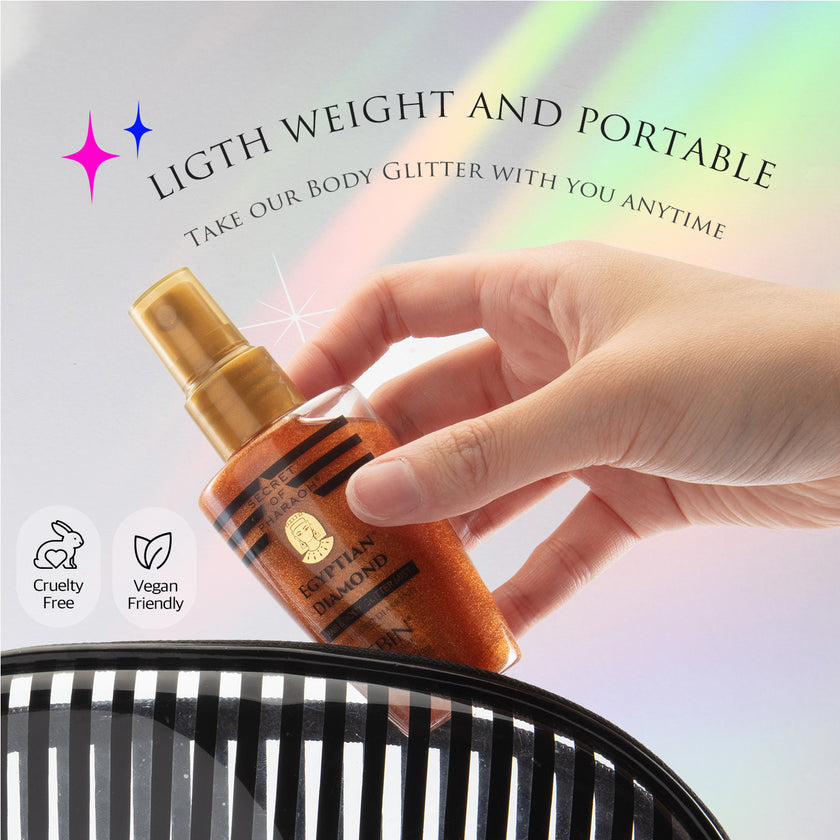 Secret of Pharaoh Egyptian Diamond Hair & Body Glitter Mist - Rose Gold