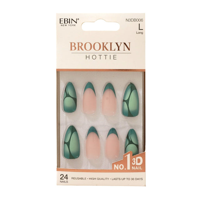 EBIN Press-On Nails Brooklyn Hottie #N3DB006 Long