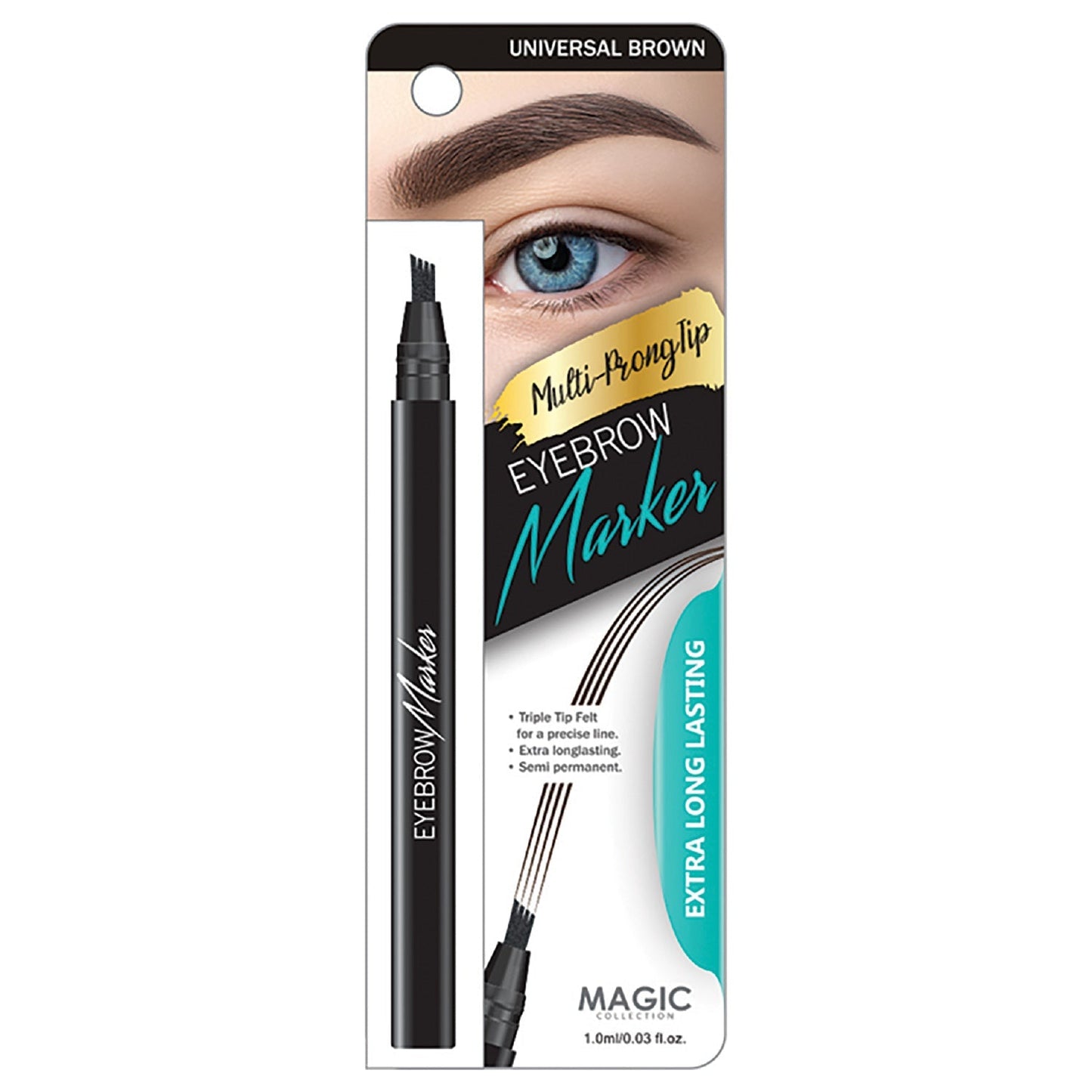 Magic Collection Multi Prong Tip Eyebrow Maker - Universal Brown