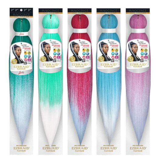 EZBRAID Platinum 2-Tone Color Pre-Stretched Braid 26"