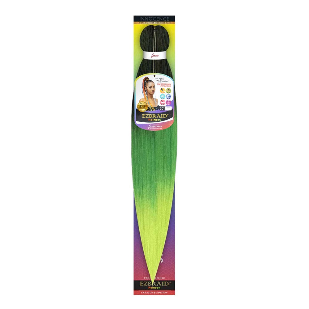 EZBRAID Rainbow 3-Tone Color Pre-Stretched Braid 30"
