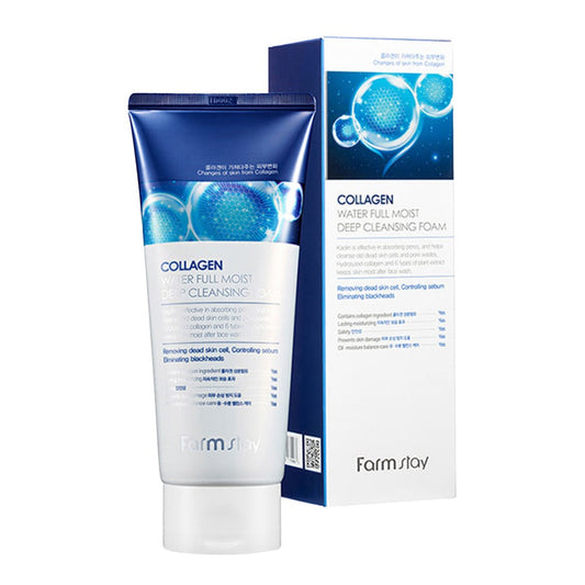 FarmStay Collagen Water Full Moist Deep Cleansing Foam