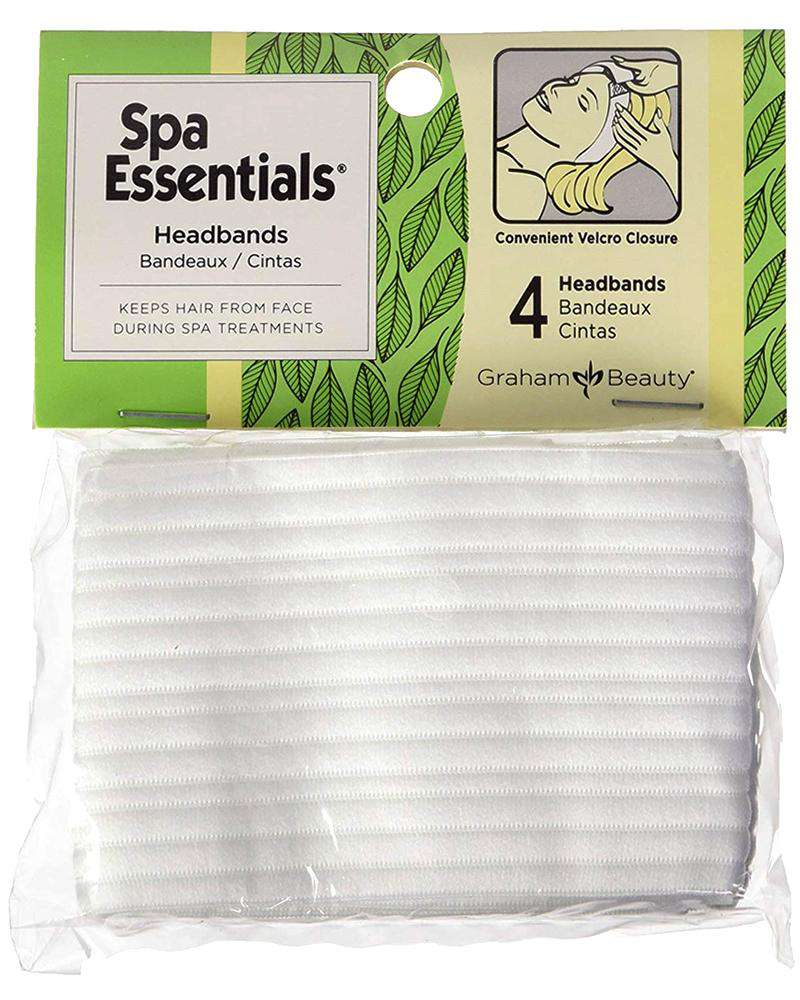 Graham Beauty Spa Essentials Headbands Lycra with Velcro Closure - Beautiful Black Hair