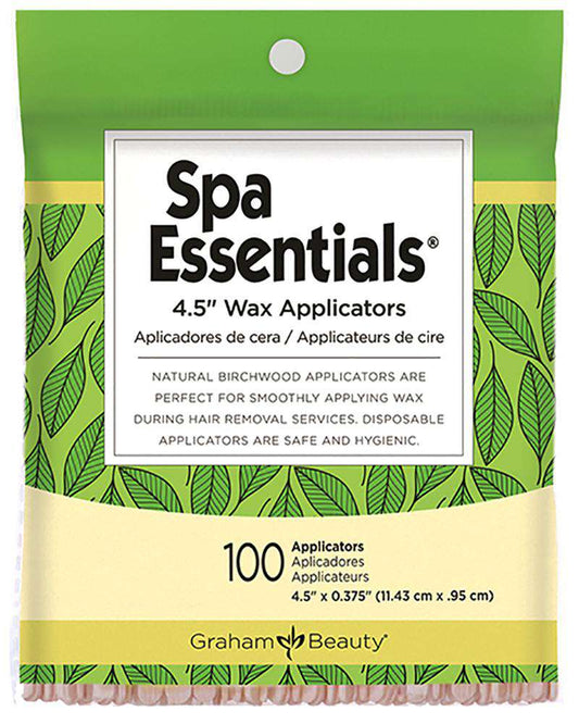 Graham Beauty Spa Essentials Wax Applicators 4.5inch - Beautiful Black Hair