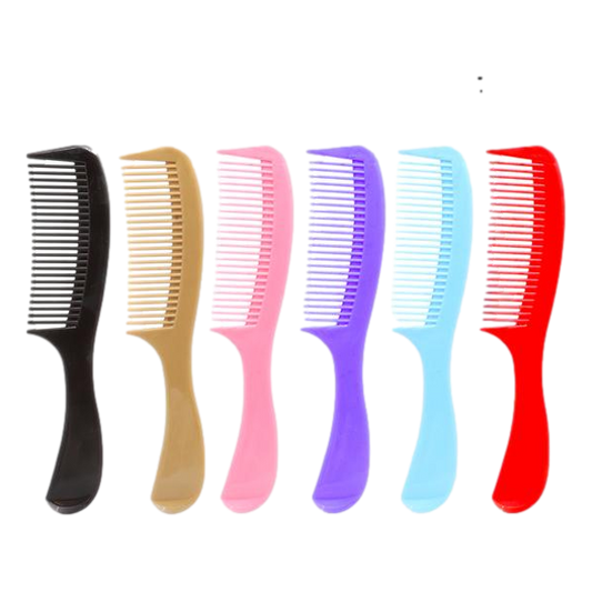 12 Pack Handle Combs - Beige - Beautiful Black Hair