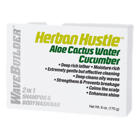 WaveBuilder Herban Hustle  2 In 1 Shampoo & Body Wash Bar - Beautiful Black Hair