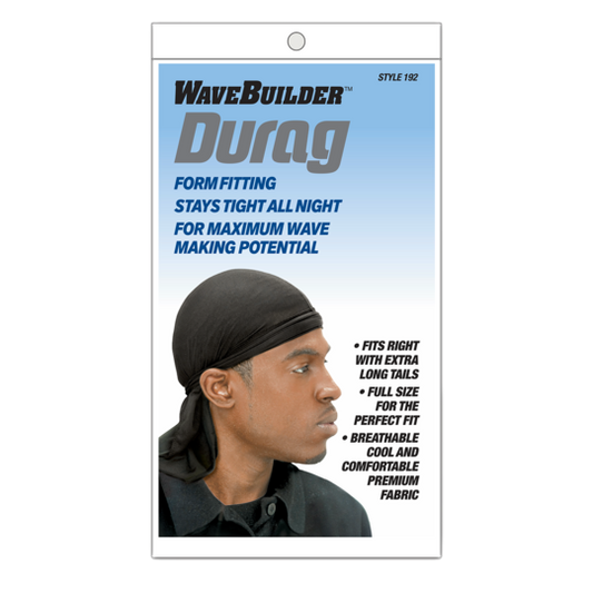 WaveBuilder Du Rag #192 Black - Beautiful Black Hair