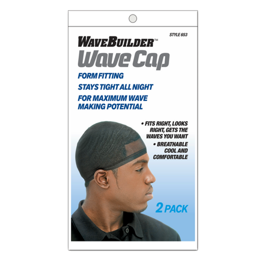 WaveBuilder Wave Cap #653 Black - Beautiful Black Hair