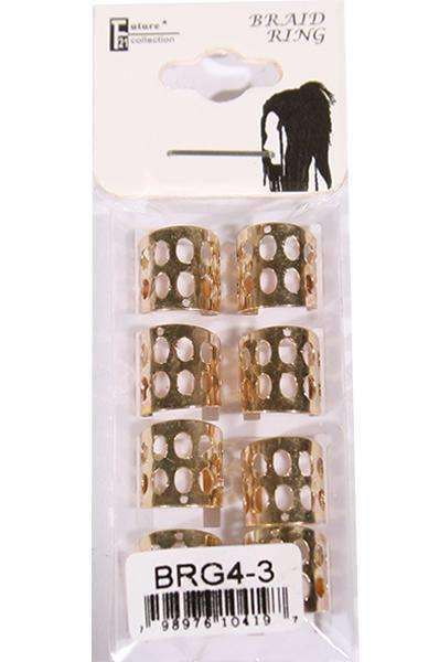 Gold Aluminum Braid Ring Tubes - Ovals - Deluxe Beauty Supply