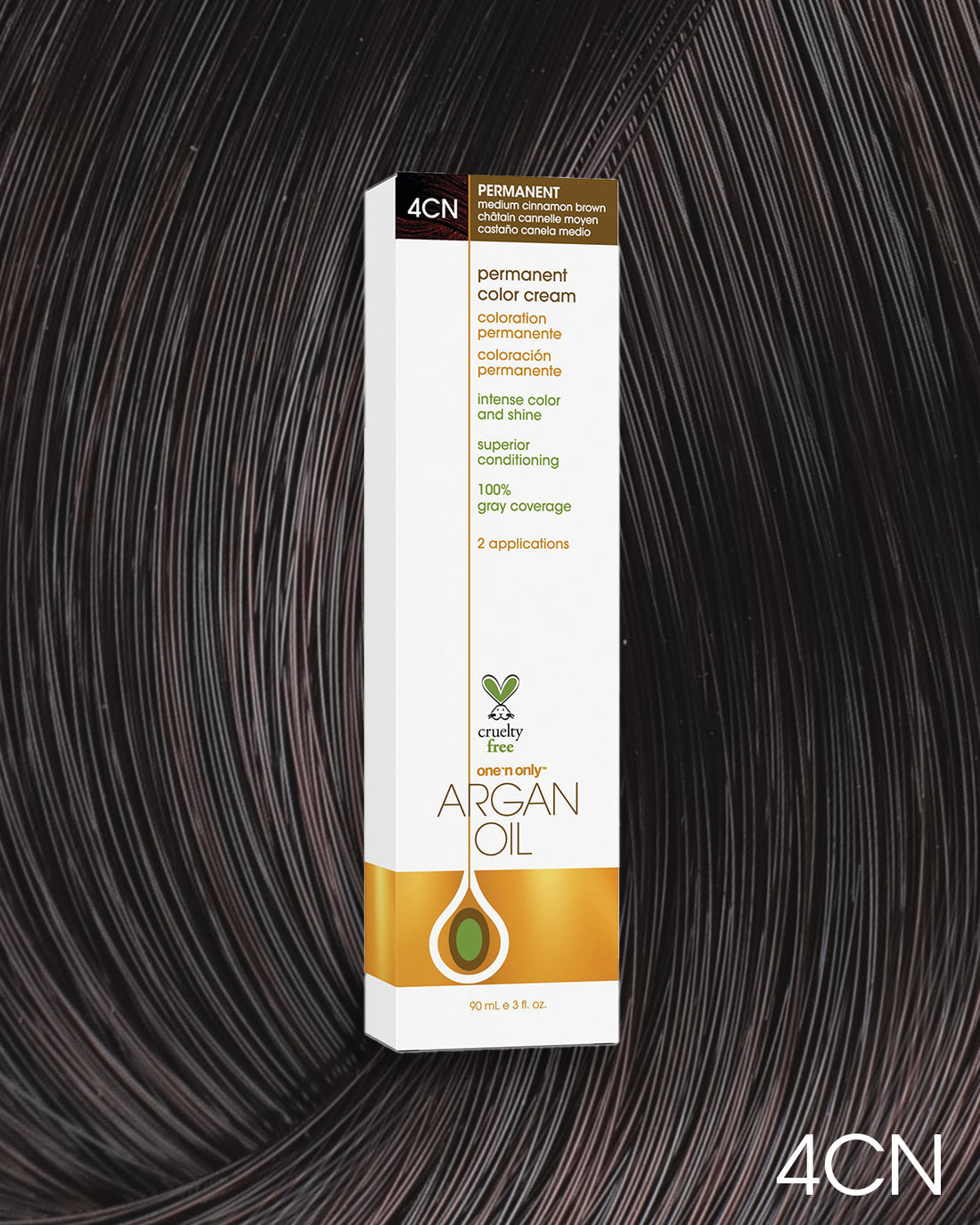 One 'n Only Argan Oil Permanent Hair Color - 4CN Medium Cinnamon Brown