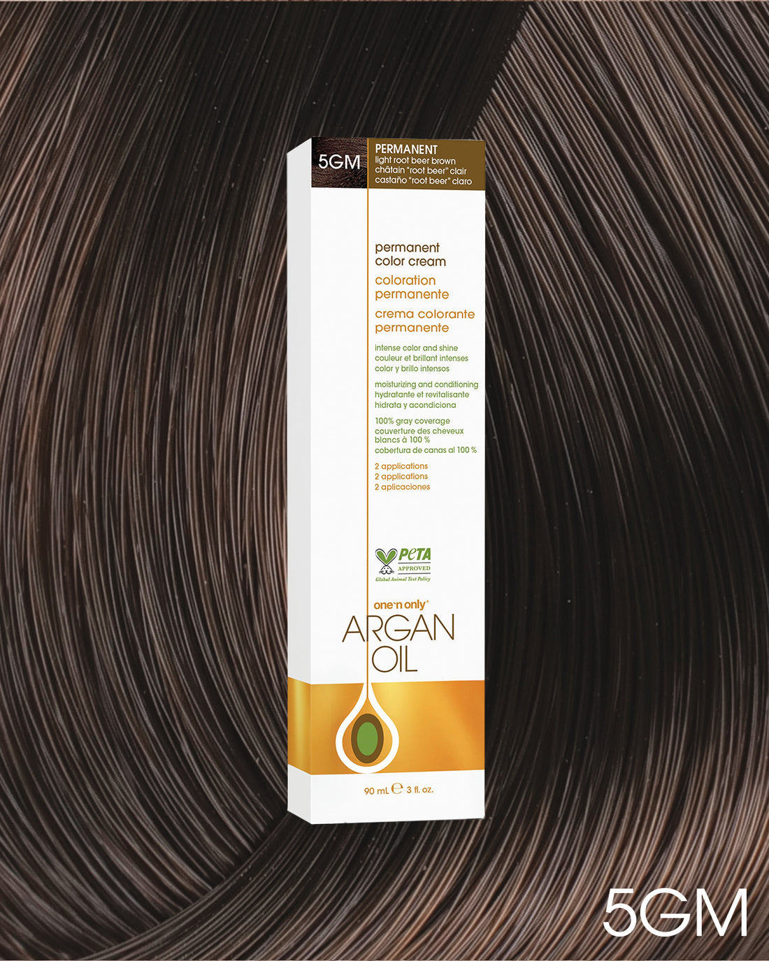 One 'n Only Argan Oil Permanent Hair Color - 5GM Light Root Beer Brown
