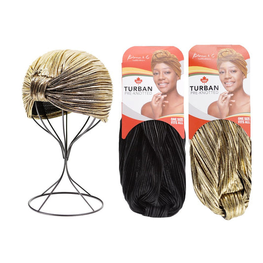 Premium Metallic Pre-Knotted Turban