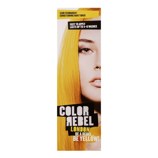 Color Rebel London Semi-Permanent Conditioning Hair Toner - Be Yellow - Beautiful Black Hair