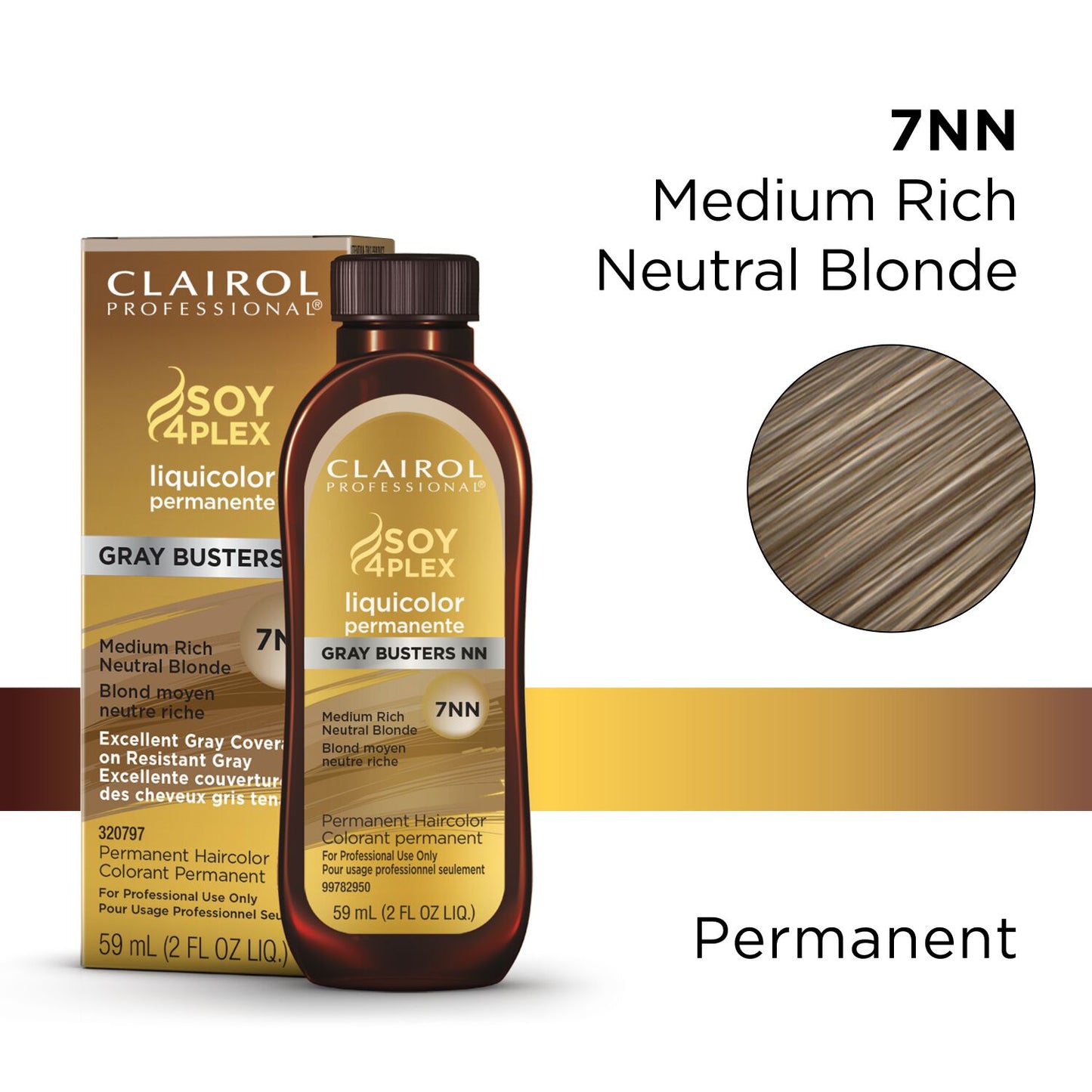 Clairol Professional SOY4PLEX LiquiColor Permanent Hair Color - 7NN Medium Rich Neutral Blonde